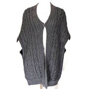 ARAN MOR ⚜ WOMEN'S GREY MERINO WOOL CARDIGAN